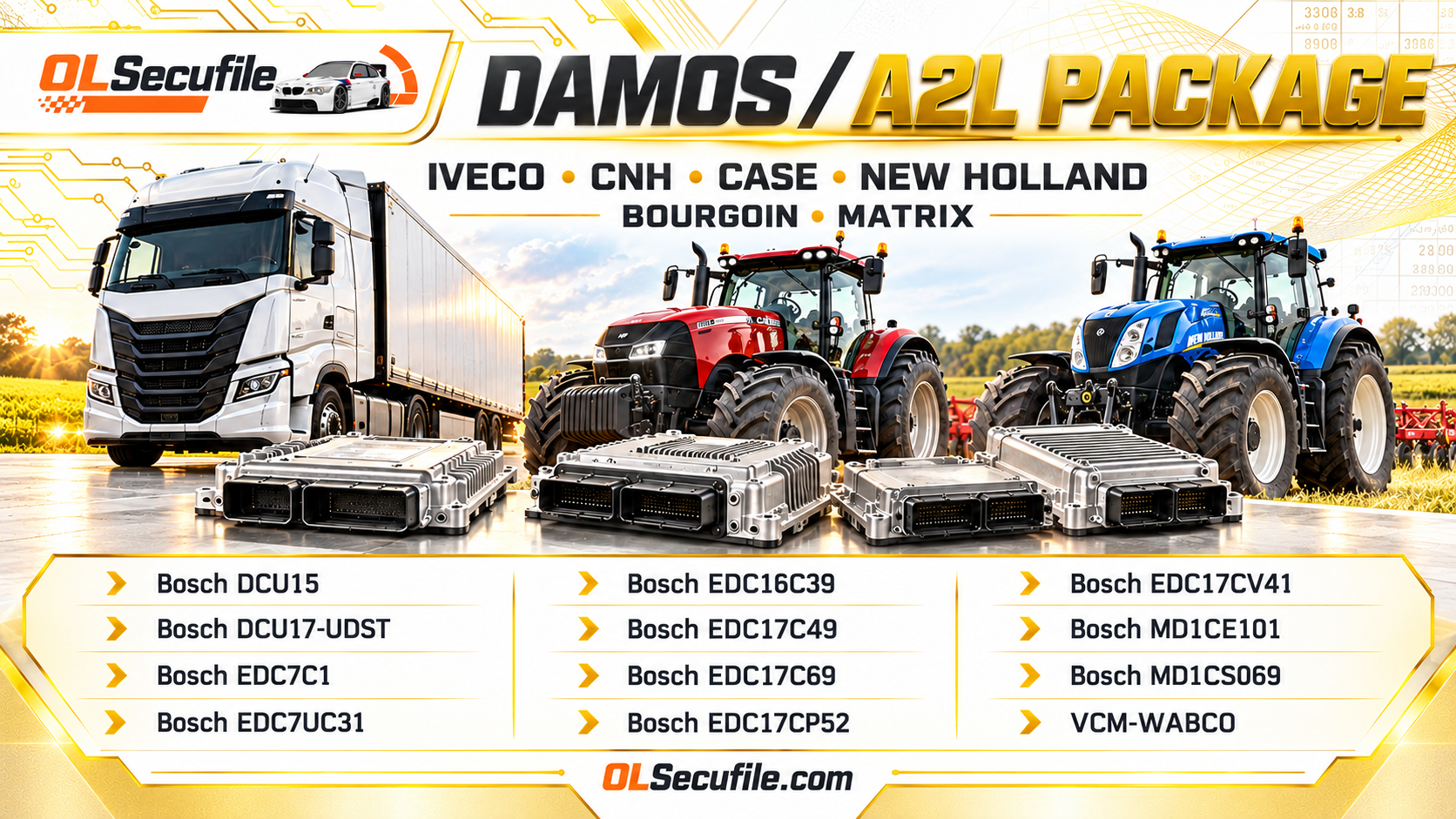 IVECO CNH DAMOS Package – CASE, New Holland & Bosch A2L